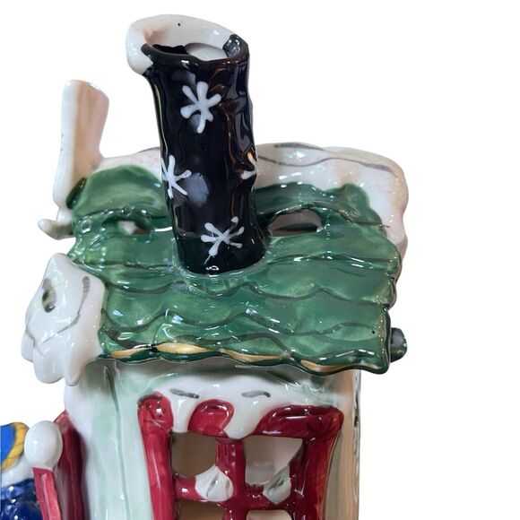 Blue Sky Clayworks Frosty Skate Rental Candle House by Heather Goldminc - 7" H - Picture 14 of 16
